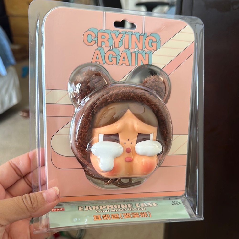 Crying Again Brown Bear Key Holder